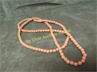 1920's Pink Celluloid Plastic Flapper Girl Necklae