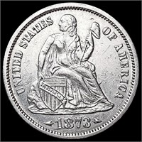 1873 Arws Seated Liberty Dime UNCIRCULATED