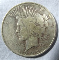 1922 US PEACE SILVER DOLLAR