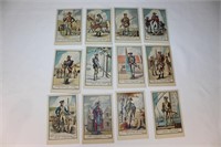 12 - Fort Ticonderoga Linen Postcards Soldiers