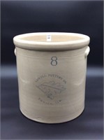 8 Gal Stoneware Crock Front Lowell Pottery Co.