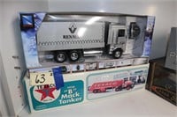 2 Toy Trucks- Renault & '58 Texac "B" Mack Tanker