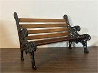 Small Doll Size Iron Park Bench