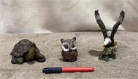 Set of (3) Ceramic Wildlife Figurines