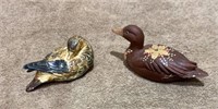 (1) OMC and (1) unmarked Ceramic Ducks