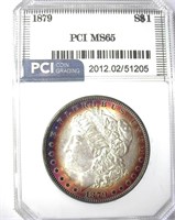 1880-O Morgan PCI MS65 Golden Purple Rim