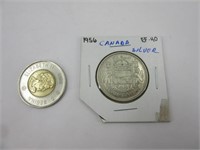 0.50$ Canada 1956 Silver