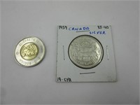 0.50$ Canada 1957 Silver