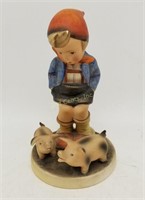 Hummel Farm Boy & Pigs Porcelain Figurine