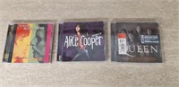 Alice Cooper & Queen CD lot