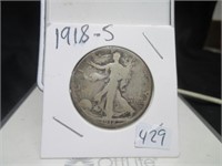 Walking Liberty Half Dollar 1918-S