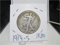 Walking Liberty Half Dollar 1919-S