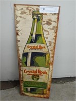 Vintage Tin "Crystal Rock" Beverages Sign