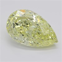 5.14ct,Yellow/VS2,Pear cut GIA Diamond
