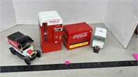 Coca-Cola Coin Banks Battery Operated, Slight