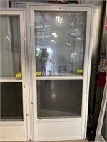 34" RH Half View Storm Door in White