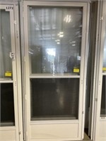 34" LH Half View Storm Door in White