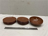 Vintage Brown Melmac Dishes