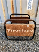 VINTAGE FIRESTONE TIRE DISPLAY DOUBLE SIDED