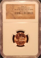 2009 Lincoln Cent Professional Life NGC MS66 RED