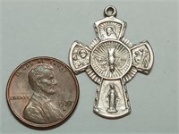 OF) Sterling silver religious pendant