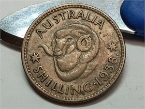 OF) 1938 Australia silver shilling