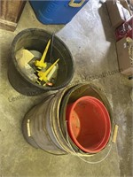Miscellaneous box, lot, buckets, and more see