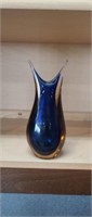 Vintage Murano blown glass vase, made in Italy