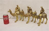 3 Heavy Gold Colored Wise Men Figurines