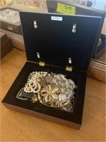 Wooden Jewerly Box w/ Necklaces