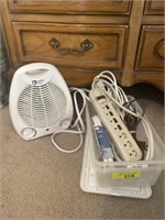 Extension cords, Power Strips, Fan