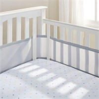 Breathable Baby Breathable Crib Liner Grey