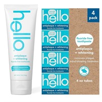 Hello Whitening Toothpaste Peppermint 4.7oz 4 Pack