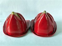 2 Red Toy Fire Emergency Rescue Helmets