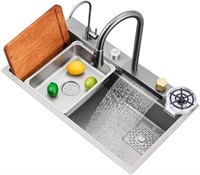 RCCRNNPP Gun Grey Single Bowl Kitchen Sink,