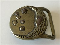 Vintage Brass Moon and Stars Belt Buckle