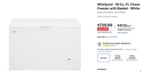 Whirlpool - 16 Cu. Ft. Chest Freezer with Basket