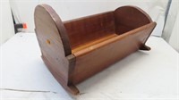 wooden doll cradle