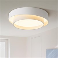 White Metal Round LED Ceiling Light D: 40CM