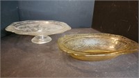 Cake stand and Glass Bowl