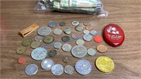 COINS - CURRENCY, TOKENS, COIN WRAPS, FIRST