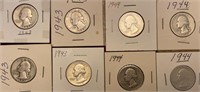 Washington Silver Quarters 1943-1944