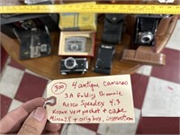 4 antique cameras Brownie Ansco Kodak Minca