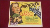 Vintage Cut Movie Poster Ninotchka Greta Garbo