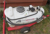 Fimco Pull Behind lawn sprayer. Dalaian flow pump