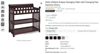 N3178 Eclipse Changing Table w/PadEspresso Cherry