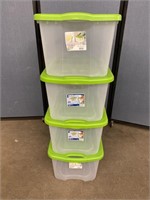 4 Sterilite EZ Carry Storage Totes