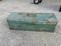 Green metal tool box