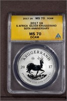 2017 Kruggerand ANACS MS70