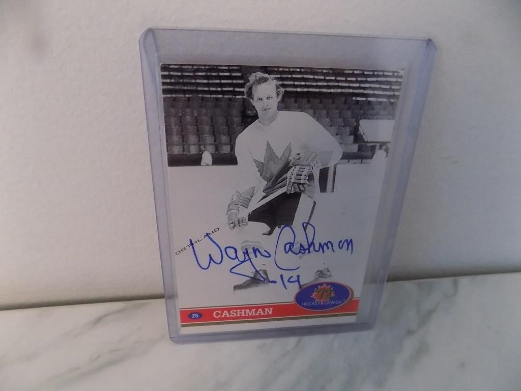 Signed Wayne Cashman Card 1991 Future Trends #25